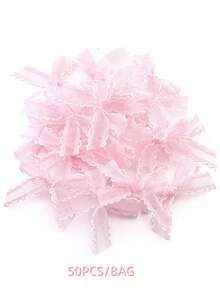 20pcs Lace Ribbon Bows, Sweet And Cute Style, Suitable For DIY Decoration, Gift Box Packaging, Hair Accessories, Clothing Decorations, Lingerie Accessories, DIY Hair Clips - View 25