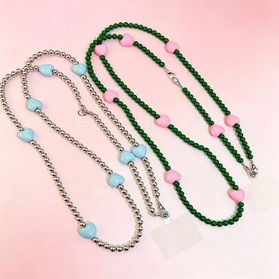 Túi đeo chéo dài có dây đeo, thích hợp cho hoạt động ngoài trời, đạp xe, du lịch, mặt dây chuyền hình trái tim đa năng.