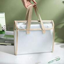 1pc Large Capacity A4 Size Accordion File Folder, Transparent Surface With 13 Pockets, Suitable For Storing A4 Documents Such As Exam Papers. Easy To Store And Organize. Ideal File Folder For Home Documents And School Papers. - Multicolor - View 9
