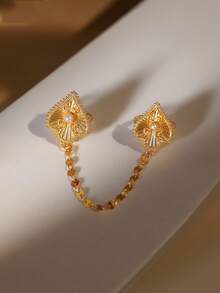 Herseygold Bộ 1 chiếc nhẫn đeo đốt ngón tay bằng đồng mạ vàng có thể điều chỉnh kích thước, trang sức cưới kiểu Trung Đông Ả Rập, quà tặng sang trọng cho lễ Eid, Ramadan. - Vàng - Xem 6