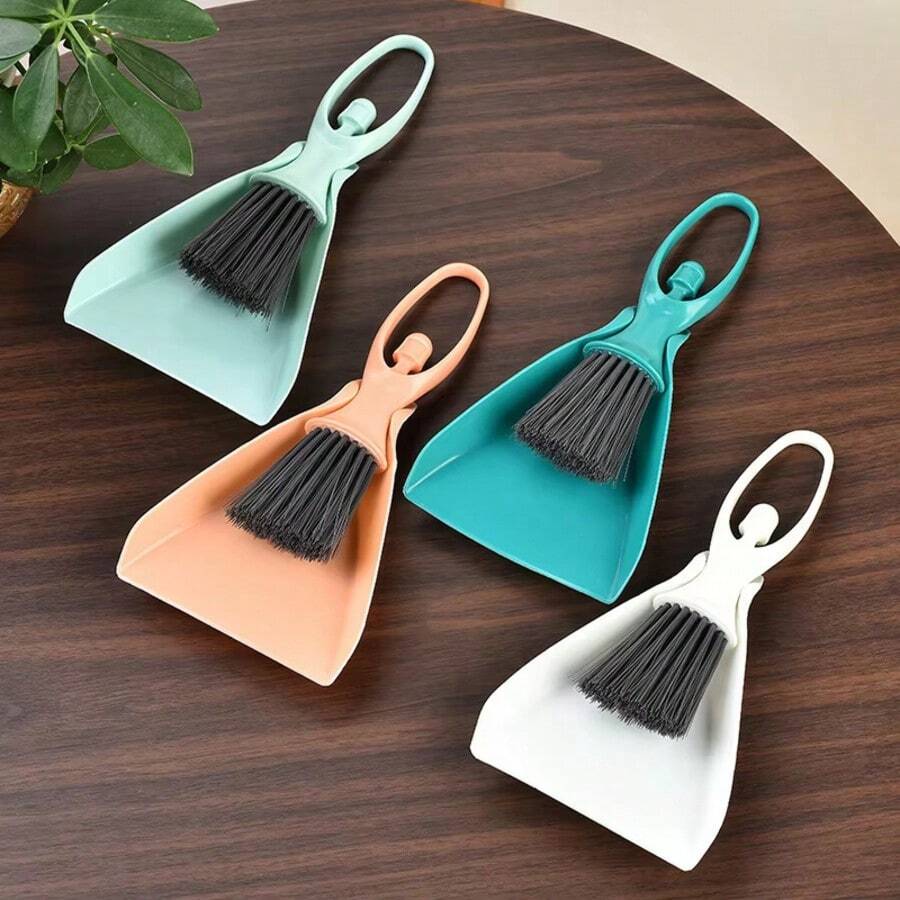 Bộ 2 chổi vệ sinh ngăn kéo và mặt bàn, bộ chổi và hốt rác mini, chổi vệ sinh bàn phím bàn ăn, chổi vệ sinh khe hẹp trên mặt bàn. - Nhiều màu - Xem 1