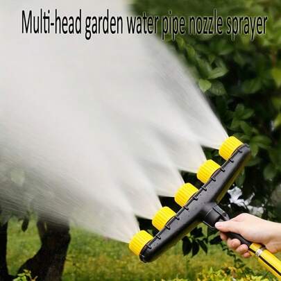 1pc Countryside Watering Tool, Multi-Head Sprinkler For Lawn Care, Multi-Hole Sprinkler Head For Watering Vegetables And Gardens, Garden Watering Sprinkler Nozzle, Water Hose Spray Mist Nozzle