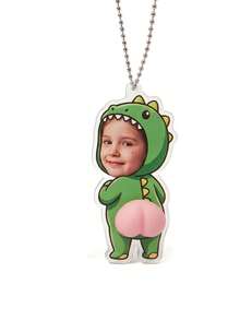 Llavero de foto de retrato personalizable, adecuado para amigos, parejas, colgante decorativo para mochila, amuleto decorativo para equipaje - Grupo A - Ver 12