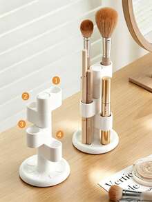 Giá đựng cọ trang điểm xoay đa năng, dùng để đựng cọ má hồng, cọ phấn phủ, bút kẻ lông mày, giá đựng bàn chải đánh răng trong phòng tắm, hộp đựng bút để bàn. - Nhiều màu - Xem 4