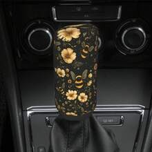 1 cái bọc cần phanh tay và cần số xe hơi bằng sợi polyester in hình hoa cúc, phụ kiện ô tô đa năng, dùng được cho cả nam và nữ. - nắp cần số - Xem 4