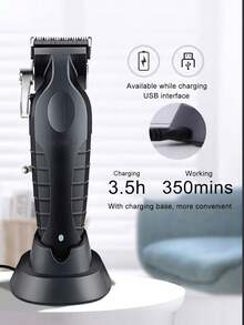 Kemei 1 máy cắt tóc khắc rãnh 0mm, máy tỉa tóc điện chuyên nghiệp dành cho nam giới, máy cắt tóc sạc điện, máy cạo râu điện, máy cắt tóc. - màu đen - Xem 3