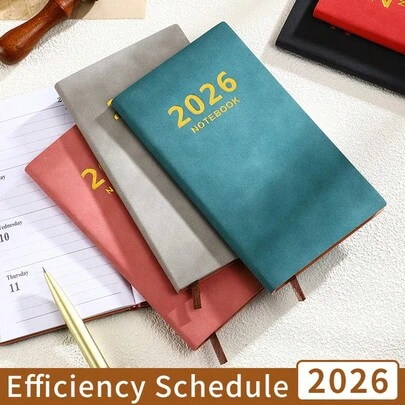 1pc 2026 Schedule Book, 365-Day Daily Plan Book Calendar Notepad, Carry A Self-Discipline Clock-In Notebook, Suitable For The Beginning Of The School Season, Gifts For Boyfriends, School Office Supplies For The Workplace