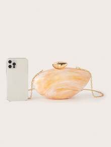 Bolso de noche de acrílico de moda, bolso de hombro y cruzado con cadena larga de metal y color degradado de lujo para mujeres, adecuado para fiestas, galas y otras ocasiones, regalo perfecto para chicas de fiesta, damas, novias. Aplicable para fiestas, bodas, bailes, banquetes y otras ocasiones - Multicolor - Ver 7