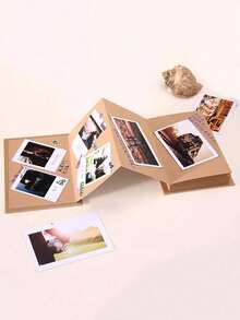 1 cuốn album ảnh lưu niệm, bìa cứng, album ảnh trống làm thủ công bằng giấy Kraft, thích hợp làm quà tặng Valentine, kỷ niệm, sổ phác thảo, có thể gấp gọn, quà cưới. - Album ảnh gấp - Xem 3
