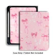 1 件装翻盖平板电脑保护套，带笔槽，兼容华为 Matepad SE 11/Matepad 11/Matepad 11.5S/Matepad 10.4 英寸/Matepad Pro 11 英寸、12.2 英寸/Matepad Air 12 英寸，粉色蝴蝶结图案；兼容荣耀 Pad 8/9/10、荣耀 GT 11.5 英寸/X7/X8A/X9/X8Pro/X9Pro/V9/V8 Pro；兼容小米、苹果第十代/11 2025 (A16) 以及 A9/A9+/A11/S11/S10 FE - 彩色 - 查看 1