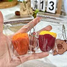 1pc Sweet Potato/Purple Potato Shaped Squishy Toy, Realistic Cream Texture, Stress Relief Squeeze Toy - Suitable For Holidays, Party Favors, Birthday Gifts, Office Stress Relief, Interesting Gift - Multicolor - View 3