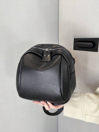 TIANDINGYU 时尚简约女士贝壳包，休闲街头PU斜挎包，通勤单肩包