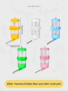 Dispenser Air Anti Bocor dengan Bantalan Bola dari Baja Tahan Karat, Botol Air Gantung - (Warna Acak) - Untuk Menghidrasi Hewan Peliharaan Anda - Warna Cerah, Tahan Lama dan Mudah Dibersihkan, Cocok untuk Hamster, Kelinci, dan Hewan Peliharaan Kecil Lainnya - View 14