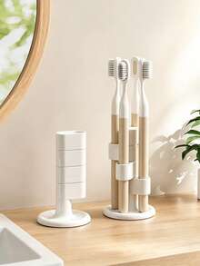 Giá đựng cọ trang điểm xoay đa năng, dùng để đựng cọ má hồng, cọ phấn phủ, bút kẻ lông mày, giá đựng bàn chải đánh răng trong phòng tắm, hộp đựng bút để bàn. - Nhiều màu - Xem 7