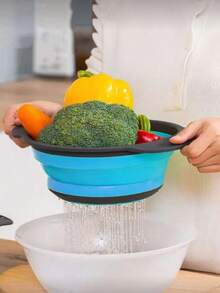 2pcs/1pc Large/Small Foldable Colander Basket, Vegetable Basket, Small, Foldable Storage, Space-Saving, Mini Home Tool, Quick And Easy To Unfold. Suitable For Washing Vegetables, Fruits, Food, Kitchen Utensils. - Multicolor - View 16