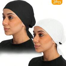2 piezas Gorros de mujer transpirables con forro, aptos para uso diario y dormir - Multicolor - Ver 11