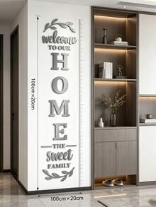 加厚高清晰度 HOME 鏡面牆貼 3D 壓克力字母貼 家用鏡面牆貼 奢華壓克力藝術裝飾 玄關客廳裝飾 Welcome Home 標語 - 超清鏡面(加厚高透款) - 查看 6