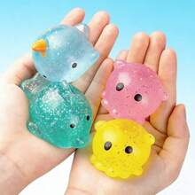 1 món đồ chơi bóp mềm Mochi phủ bột vàng, mềm và dính, đồ chơi giảm căng thẳng sáng tạo, thuộc dòng động vật nhỏ. - Nhiều màu - Xem 3