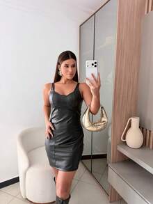 Stela Short Dress Casual Elegant Evening Vacation - Black - View 5