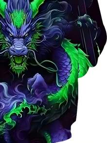 Local Delivery‌Pullover Fantasy Animal Theme Sweatshirt Realistic Graphic Hoodie, Plus Size Men'S Dragon Hoodie Autumn Winter Long Sleeve - Mixed Colors - 查看 5