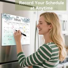 202512-20277 Aesthetic Magnetic Calendar For Refrigerator, Fridge Magnet Runs Until July 2027 - The Perfect Monthly Magnetic For Easy Organizing - Greenery Design - ColorA - View 5