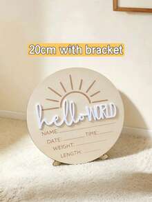 1pc Baby Announcement, Welcome Baby Sign, Newborn Announcement, Newborn Photography Prop, Baby Room Decor, Home Decor, Baby Name Sign, Welcome Baby Sign And Baby Photo Prop, Ideal For Baby Shower, Gender Reveal Party, Birth Announcement, Also A Unique And Creative Gift For New Parents, Baby Welcoming Gift - Multicolor - View 21