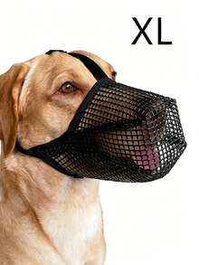 1pc Soft Basket-Style Dog Muzzle, Suitable For Biting, Chewing And Foraging Small Aggressive And Excitable Dogs, Humane Cage-Style Muzzle, Great For Grooming And Training, Prevents Licking, Biting, Barking, Summer Mosquito And Insect Protection - Black - View 12