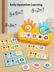 Juguete educativo de matemáticas para contar con los dedos para niños, aprendizaje temprano de aritmética de suma, resta, multiplicación y división, juego interactivo de cálculo matemático divertido, ayudas didácticas para preescolar. Dos estilos disponibles (con caja para contar con los dedos y sin caja para contar con los dedos) - Multicolor - Ver 7