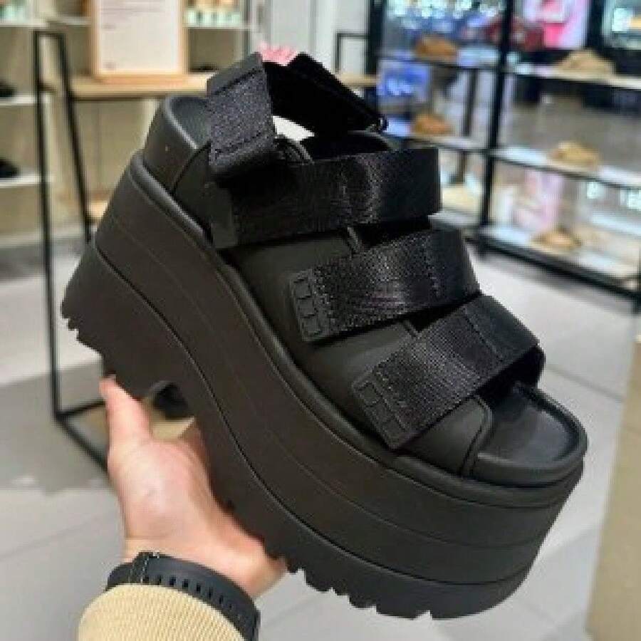 Women Platforms & Wedge Sandals - Black - View 1
