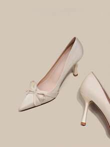 Sepatu Hak Tinggi Wanita yang Nyaman, Sepatu Hak Modis - Aprikot - View 2