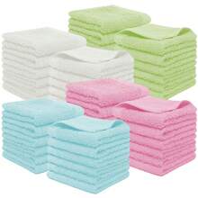 6/12 Pcs Microfiber Travel Makeup Towels, Reusable Makeup Remover Face Skin Cleaning Soft Absorbent Cloth For Women, Spa, Facial, Wedding, Holiday, Bulk Gift - Multicolor - View 1