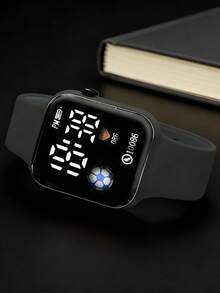 2/1 pieza Reloj deportivo electrónico con pantalla LED con diseño de fútbol para niños/estudiantes, casual, adecuado para la vida diaria, reuniones, fiestas, vuelta al cole - Multicolor - Ver 9