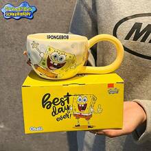 SpongeBob SquarePants Cốc sữa, cốc cà phê bằng gốm chịu nhiệt cao, thiết kế tay cầm lớn kiểu SquarePants, vật dụng trang điểm thời trang, cốc chịu nhiệt cao, thiết kế tay cầm chống bỏng, kiểu dáng SquarePants dễ thương, quà tặng cho gia đình và bạn bè, quà lưu niệm, vật phẩm lễ hội - Nhiều màu - Xem 8