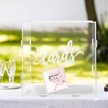 1pc Transparent Acrylic Card Holder Box - Elegant Transparent Gift Box Designed For Weddings, Birthdays, Parties, Graduations And Other Special Occasions, Waterproof And Durable Rectangular Card Box With Snap Closure, Suitable For Wedding Guest Book. The Modern Acrylic Gift Box Exudes An Elegant Transparent Aesthetic, Making It The Perfect Companion For Wedding Ceremonies. - 1PC - View 5