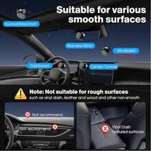 1pc 360° Rotatable Magnetic Phone Holder, Adjustable Hands-Free Suction Cup Car Phone Mount Suitable For Car/Gym/Mirror/Smooth Surface, Compatible With IPhone Android And All Smartphones - Multicolor - View 2