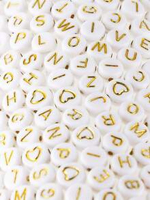500pcs Acrylic Alphabet Letter Name Beads Heart Beads For Jewelry Making - Multicolor - View 8