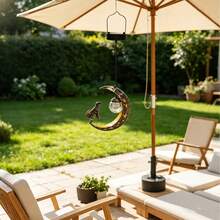 1pc Solar LED Lantern/Fence Light/Pendant Light, Moon Puppy Shaped Metal Shell With Hollow Pattern Design, Suitable For Garden, Steps, Patio, Balcony And Christmas Decoration - High Efficiency Solar - 小狗 - 查看 10