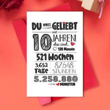 Eine deutsche 10. Geburtstags-Meilenstein-Karte - zur Feier von 521 bezaubernden Wochen! Deutsche Version für Preteens - ideales Geschenk für Söhne, Töchter und Enkelkinder - Einheitsgröße - Übersicht 7