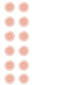 2/6/12片装女性乳贴,可重复使用,乳贴,胸贴,可重复使用硅胶隐形乳贴,带旅行盒 - / - 查看 13
