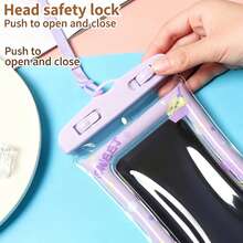 Waterproof Outdoor Swimming Pool Phone Pouch, Cute Appearance With Touchscreen Capability, Summer Swimming Waterproof Phone Bag, Floating Inflatable Waterpark Splash Proof Diving Waterproof Phone Case - Multicolor - View 2