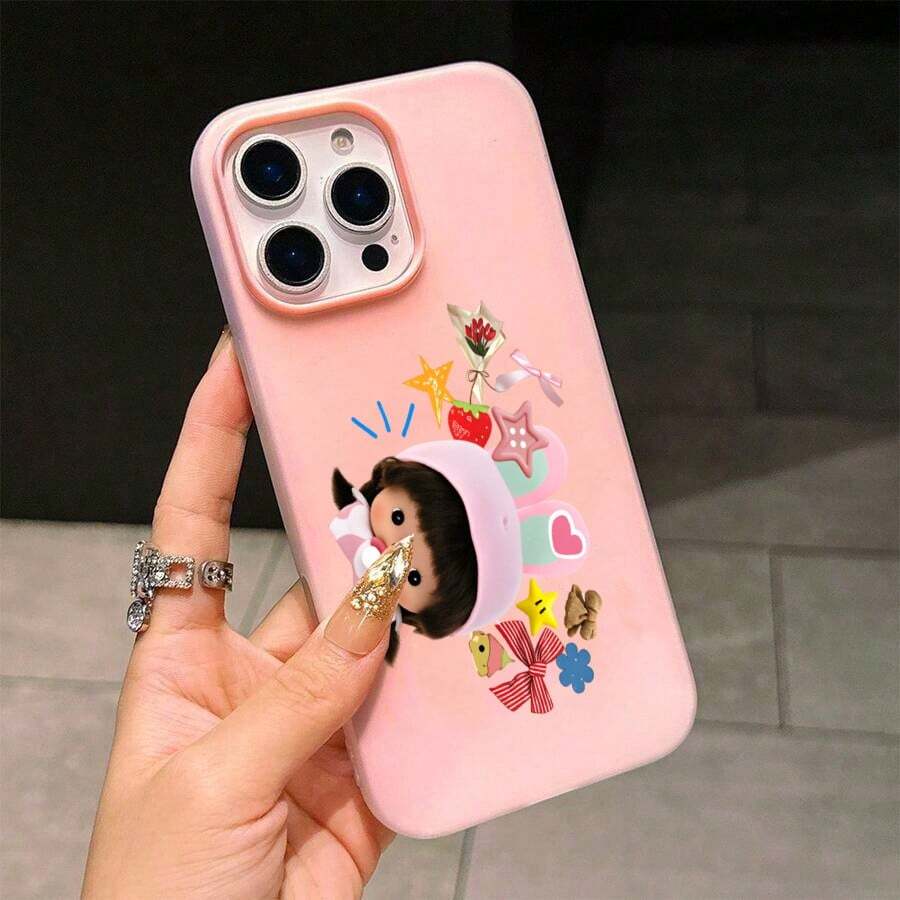 スマホケース 2in1 可愛いデザインシンプルデザイン ミニマル 大人上品 TPU+PP二層構造 液状感シリコン 全面保護 耐衝撃 傷防止 カメラレンズ保護 17pro Max/17pro/17/11/12/13/14/15/15Pro/15PluS/15Pro Max/16/16Pro/16PluS/16Pro Max/MIN/X/XR 対応 インスタ映え 贈り物に最適 - 粉色 - チェックする 1