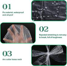 Disposable Aprons For Kids Painting Plastic Smock Disposable Oil Proof Small Clear Polythene Apron For Craft Eating - ColorA - View 6