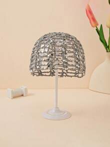 1 chiếc mũ len móc rỗng đính sequin thời trang dành cho nữ, thích hợp để đội hàng ngày. - Mũ len thẳng - Xem 13