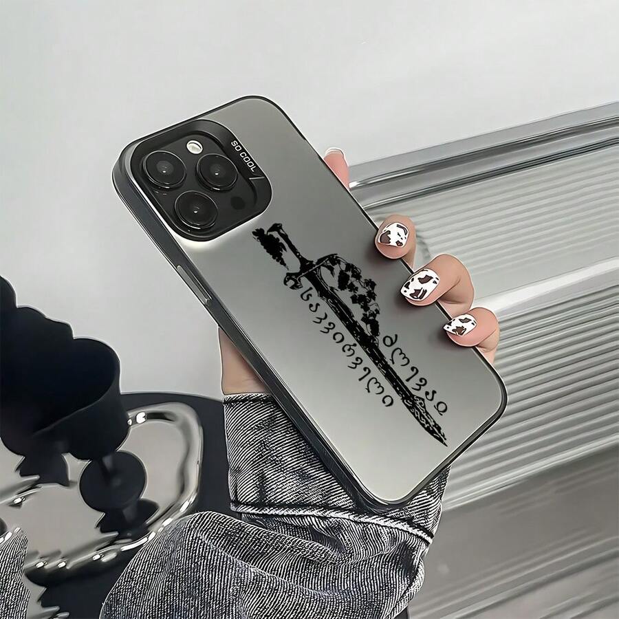 1pc Phone Case - Georgian Cultural Design Case, Compatible With IPhone 17 - Mixed Color 1 - View 1