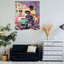 Arte de Pared Bohemio Moderno 2D Plano, 1 Pieza - Silla de Salón, Retrato Acuarela Adecuado para Oficina, Sala de Estar, Regalo para Graduación, Pascua, Estética de Habitación Minimalista, Decoración Colgante, 2D Plano - Enmarcado - Ver 5