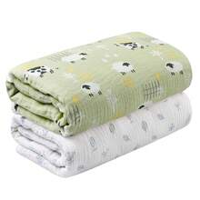 Manta de muselina unisex para bebé, baberos absorbentes suaves, manta multifuncional que se puede usar como paño de eructos, babero, pañal, cubierta para cochecito y asiento de coche, adecuada para niños y niñas, transpirable y cómoda, esencial para el baby shower - Multicolor - Ver 12