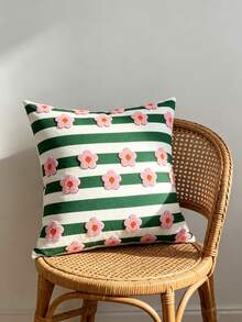 1 chiếc, vỏ gối trang trí họa tiết hoa sọc xanh trắng tươi mát, kích thước 45*45cm, gối sofa thêu 3D, gối trang trí phòng ngủ mang đến không gian mùa xuân. - Nhiều màu - Xem 8