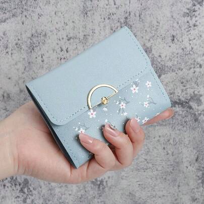 Women's Vintage-Style Short Wallet,-Small Purse, Simple Multi-Functional Large-Capacity Card Holder