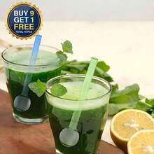 Buy 9 Get 1 Free (10 Pcs Total) Mixed Color Glass Beverage Straw, 4-Inch Reusable Class Straw And Bubble , Used For Coffee And Beverage Consumption - Xem 2
