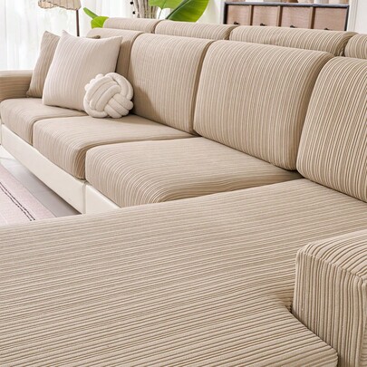 1 tấm bọc ghế sofa co giãn, chống trượt, phủ toàn bộ bề mặt, dùng được cả bốn mùa, chất liệu vải dày dặn, có thể giặt máy, chống bụi, thân thiện với thú cưng, có thể điều chỉnh kích thước phù hợp cho phòng ngủ, văn phòng, phòng khách, ghế sofa hình chữ L và ghế sofa 1/2/3/4 chỗ ngồi.